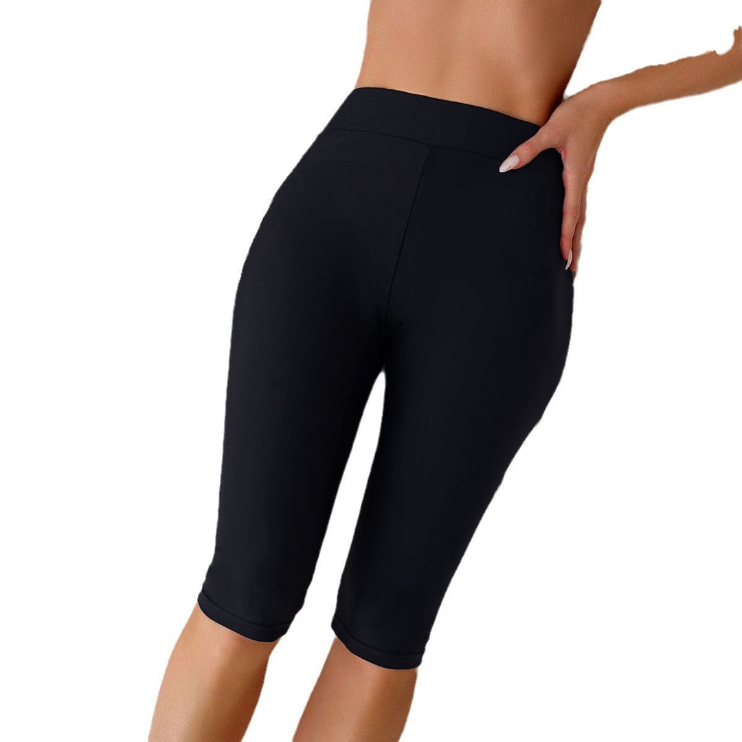 Damen Sportliche Capri-Leggings mit hohem Bund und flexibler Passform Drune