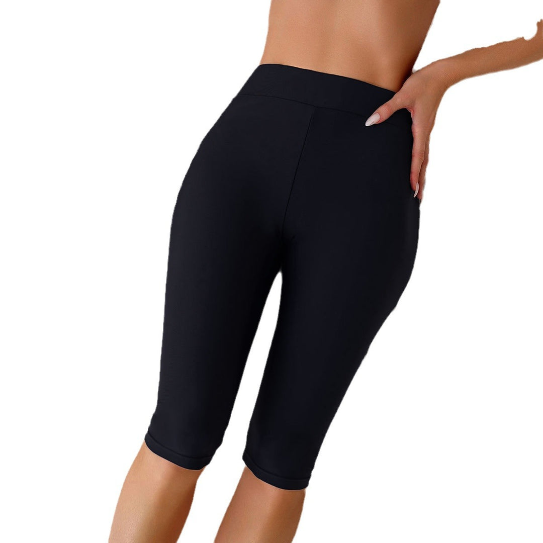 Damen Sportliche Capri-Leggings mit hohem Bund und flexibler Passform Drune