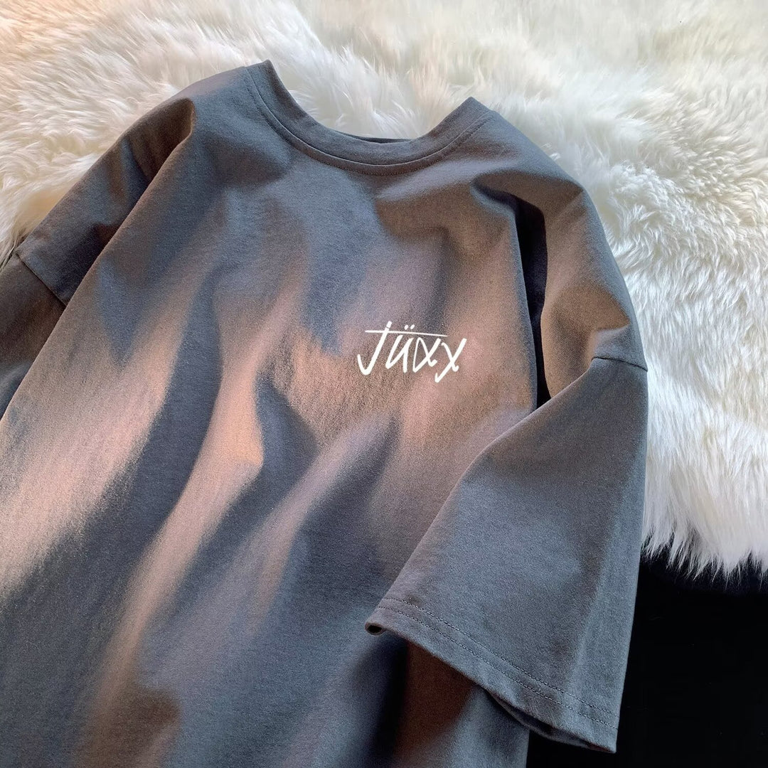 Unisex Lässiges Oversized T-Shirt mit kreativem Aufdruck Drune