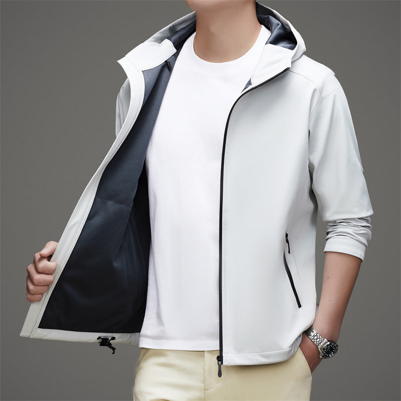 Herren Funktionsjacke mit modischem Schnitt und innovativem Kapuzendesign Drune