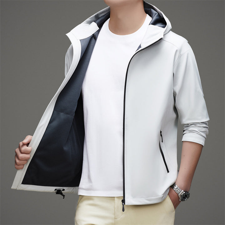 Herren Funktionsjacke mit modischem Schnitt und innovativem Kapuzendesign Drune