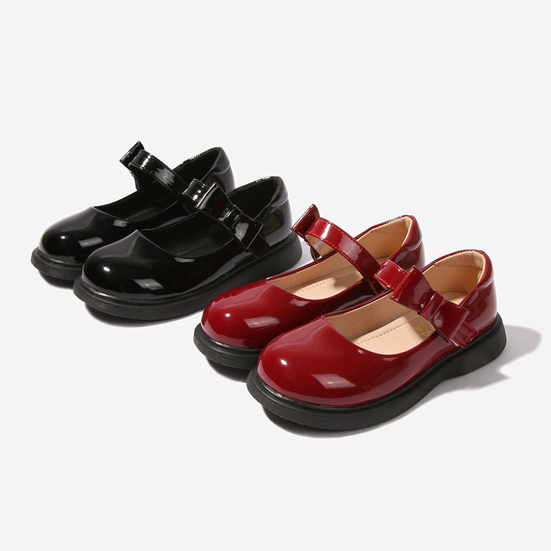 Mädchen Mary Jane Ballerinas mit dekorativem Schleifenakzent Drune
