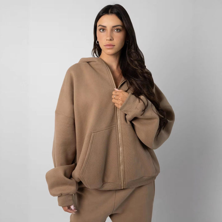 Damen Lässiges Kapuzenpullover und Jogginghose Set Drune