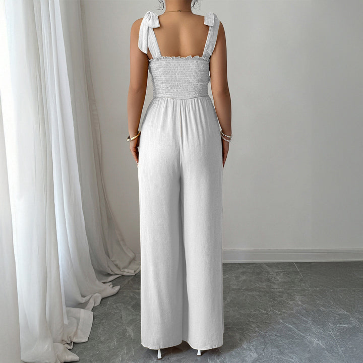 Damen Maxi-Kleid mit raffiniertem Rüschendesign und elastischem Oberteil Drune