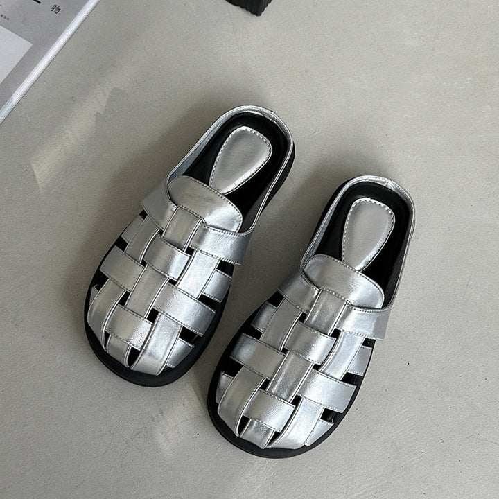 Damen Komfortable geflochtene Sandalen mit bequemer Fußbettgestaltung Drune