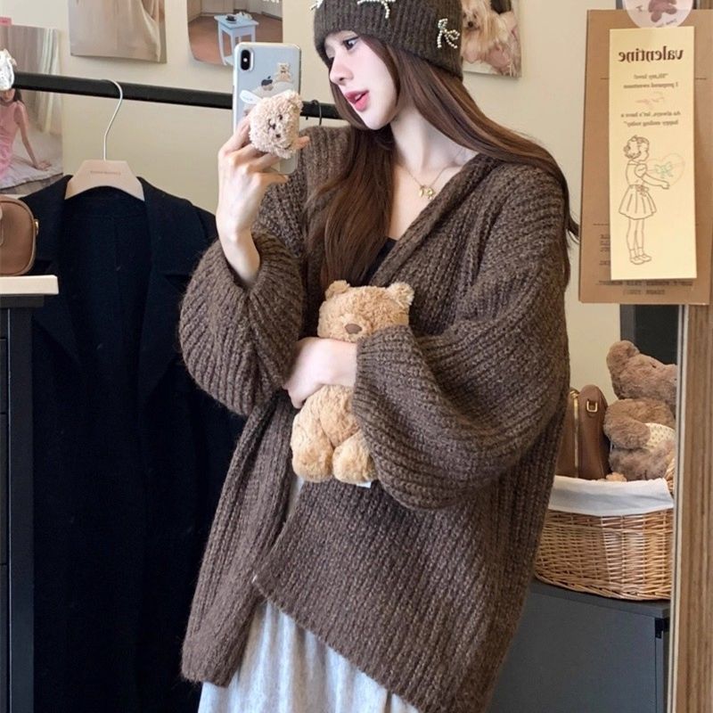 Damen gemütlicher Strickcardigan Drune