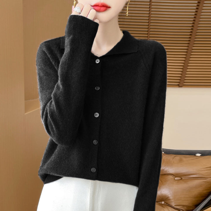 Damen Kuscheliger Reverskragen-Cardigan im Kaschmir-Look mit Mohair-Effekt Drune