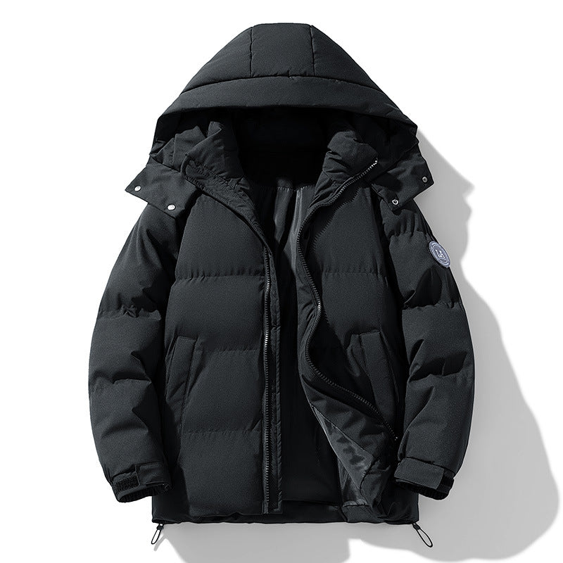 Herren urbaner Thermo-Parka mit dreidimensionaler Steppung, Zwei-Wege-Reißverschluss und verstellbarem Saum Drune