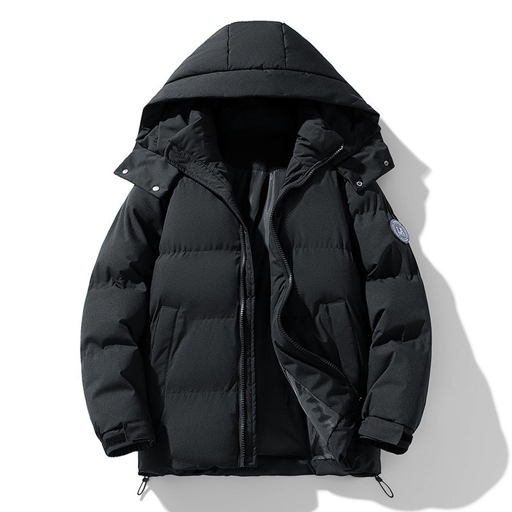 Herren urbaner Thermo-Parka mit dreidimensionaler Steppung, Zwei-Wege-Reißverschluss und verstellbarem Saum Drune