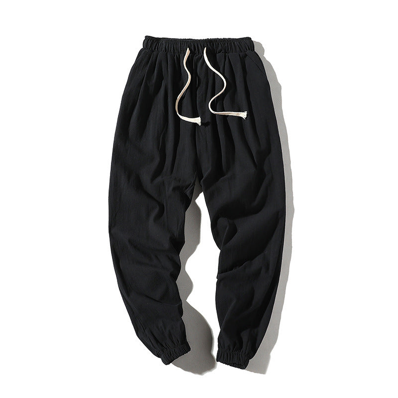 Herren nan lockere Jogginghose mit elastischem Bund, Kordelzug, Seitentaschen und elastischen Bündchen Drune