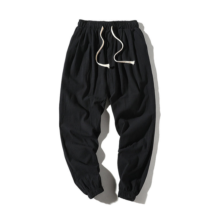 Herren nan lockere Jogginghose mit elastischem Bund, Kordelzug, Seitentaschen und elastischen Bündchen Drune