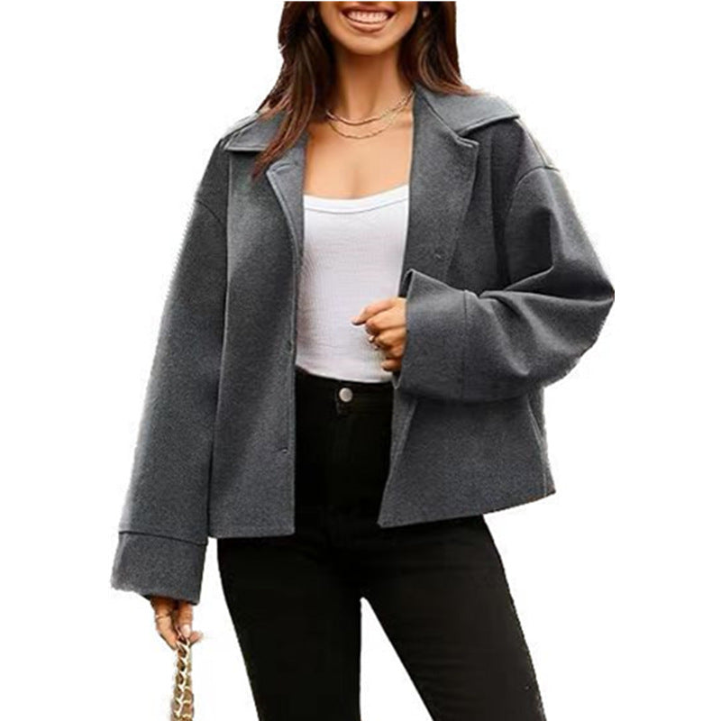 Damen modische Oversized-Jacke aus hochwertigem Material Drune