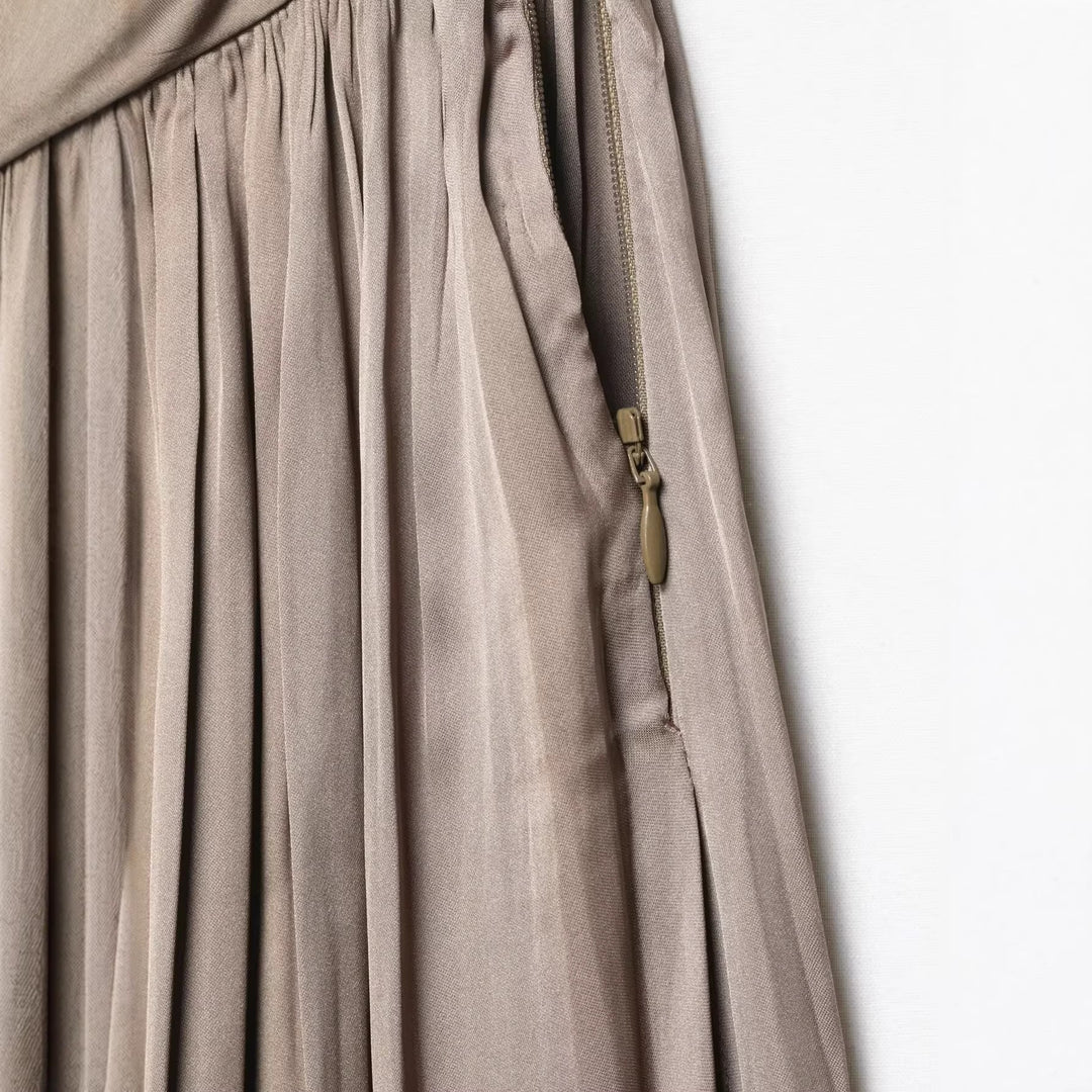 Damen Hochwertige Plisseehose mit elastischem Bund und schmalem Bein Drune