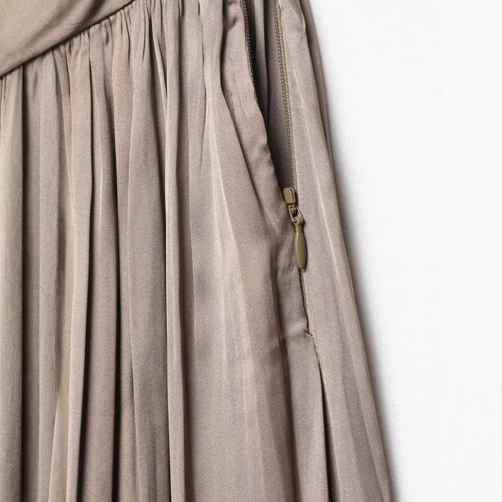 Damen Hochwertige Plisseehose mit elastischem Bund und schmalem Bein Drune