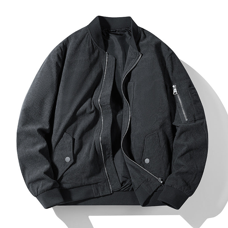 Herren Sportliche Bomberjacke mit Reißverschluss und praktischen Taschen Drune