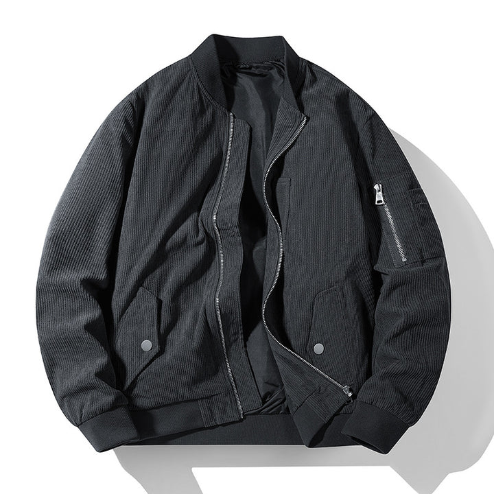 Herren Sportliche Bomberjacke mit Reißverschluss und praktischen Taschen Drune