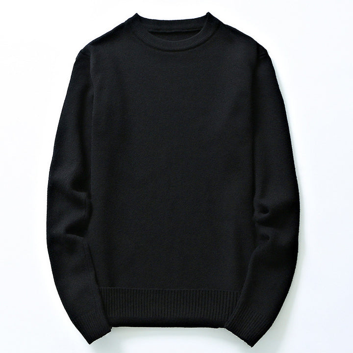 Herren fein gestrickter Pullover aus hochwertiger Baumwolle mit Rundhalsausschnitt Drune