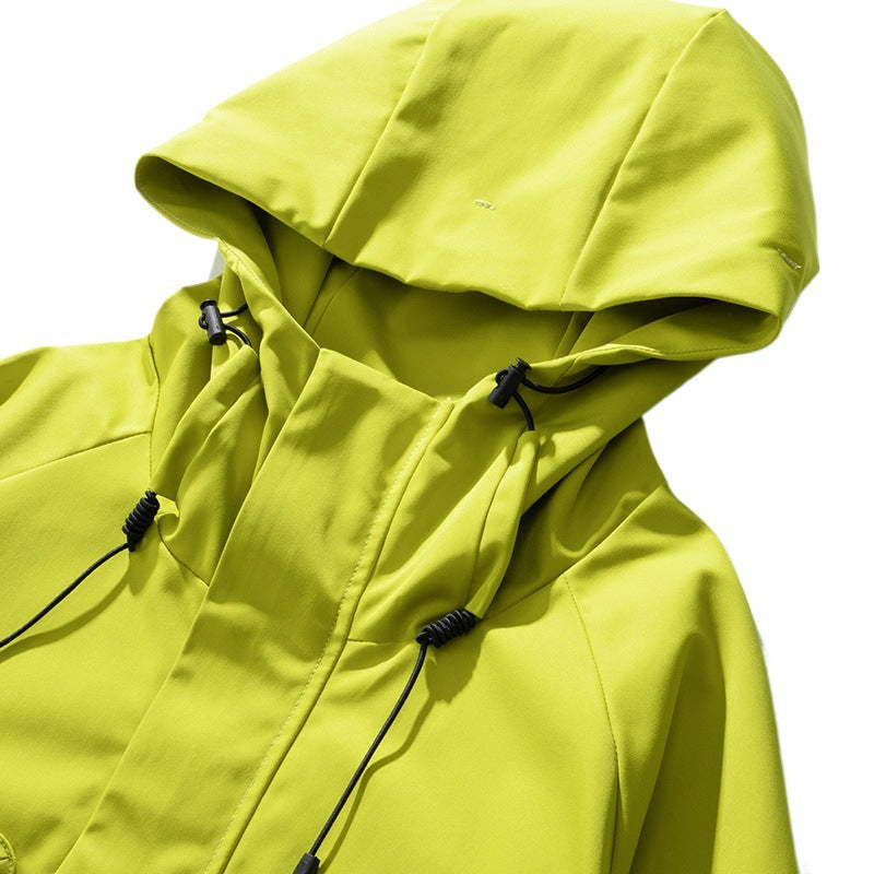 Herren Wasserabweisende technische Utility-Jacke mit Kapuze, Multifunktions‑Taschen & verstellbaren Klettmanschetten Drune
