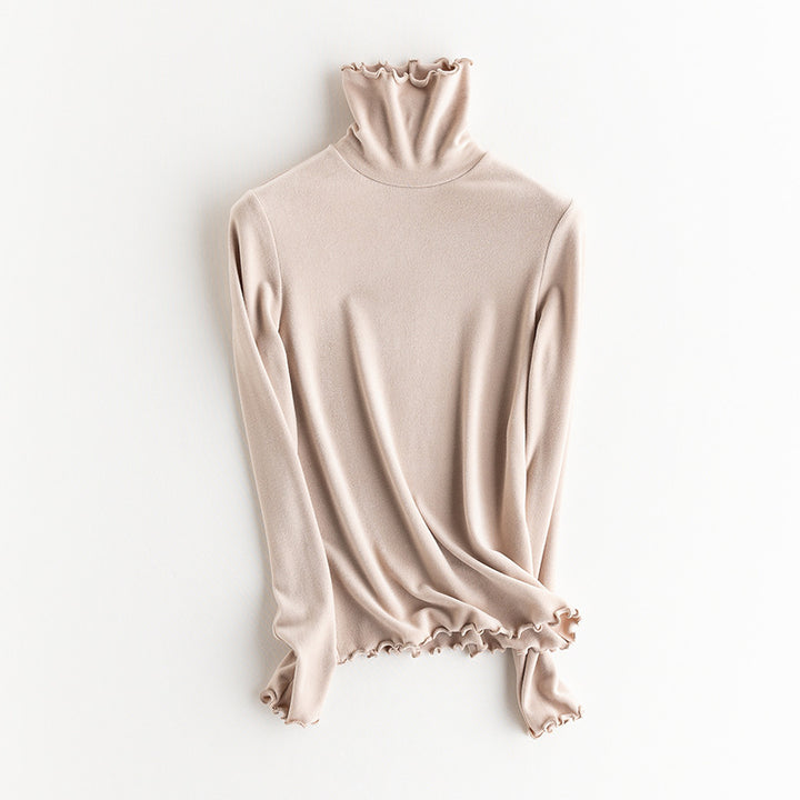 Damen Feines Langarmshirt mit Stehkragen aus Stretch‑Jersey, figurnahe Silhouette Drune