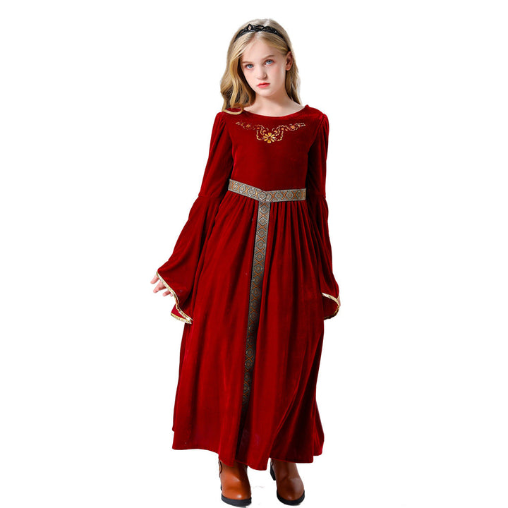 Mädchen Märchen Samtkleid mit eleganten Details Drune