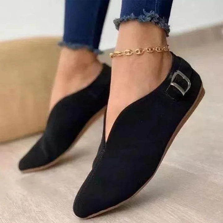 Damen Mokassin-Schuhe mit dekorativen Schnallen und bequemer Passform Drune