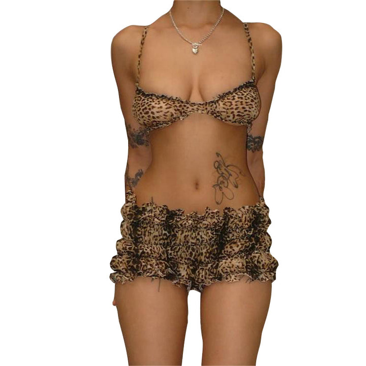 Damen modisches Tiermuster-Bikini-Set Drune