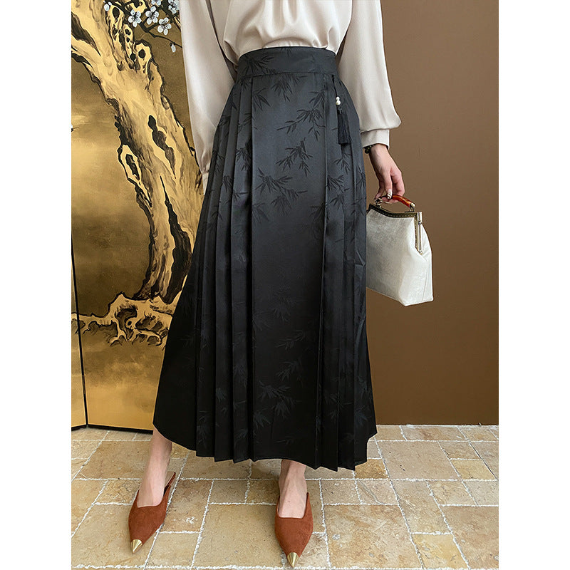 Damen Elegante und fließende Plisseerock Drune