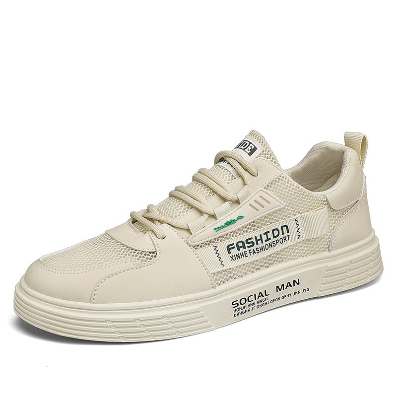 Herren Lässige Plateau-Sneaker mit atmungsaktivem Mesh- und Kunstleder-Mix Drune