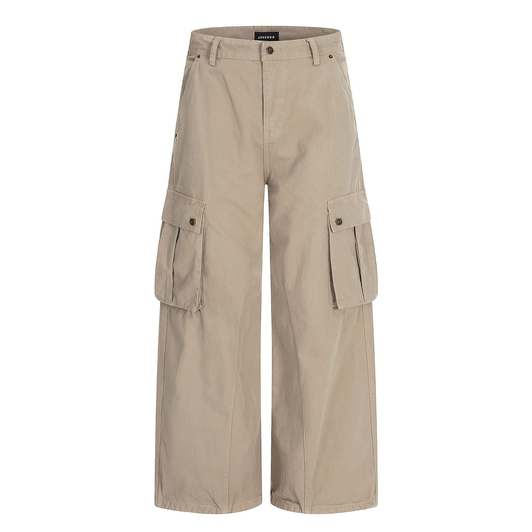 Damen Weite Cargo-Culotte-Shorts mit aufgesetzten Pattentaschen Drune