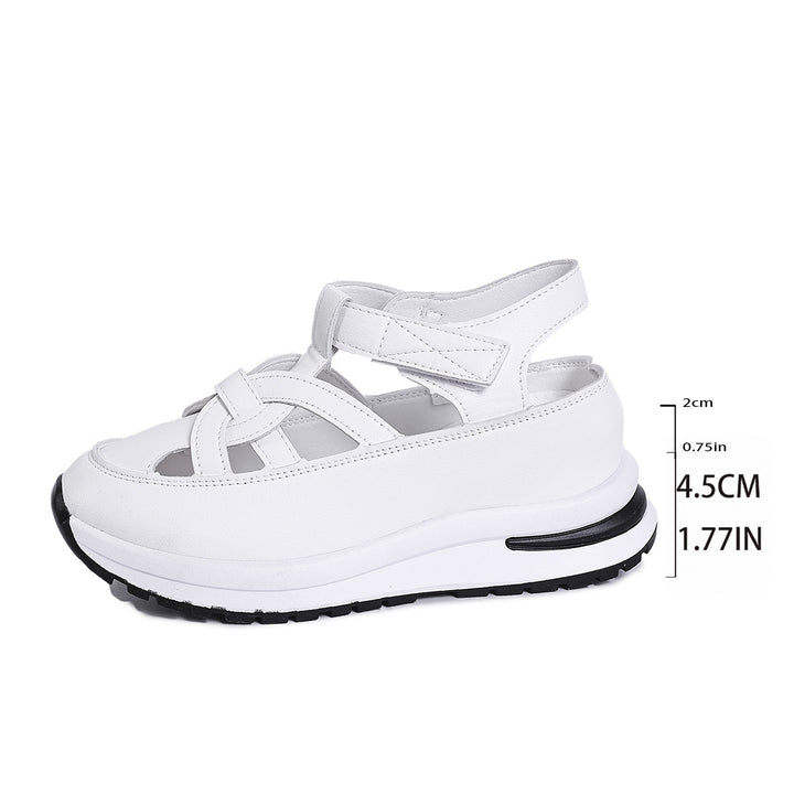 Damen Plateau‑Sneaker‑Sandale mit geschlossener Kappe und Klettverschluss Drune