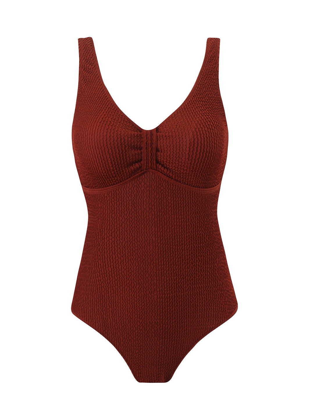 Damen Einteiliger Badeanzug mit raffinierten Rippstrick-Details Drune