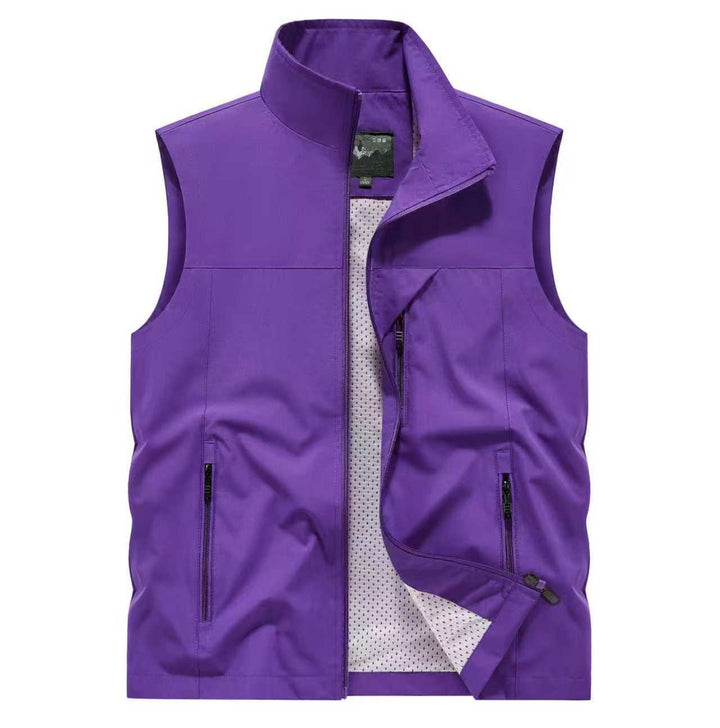 Herren Atmungsaktive Softshell-Outdoorweste mit Mesh‑Innenfutter und Reißverschlusstaschen Drune
