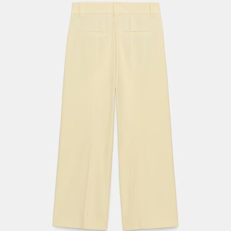 Damen Elegante High‑Waist Culotte‑Hose mit Bügelfalte und verdecktem Reißverschluss Drune
