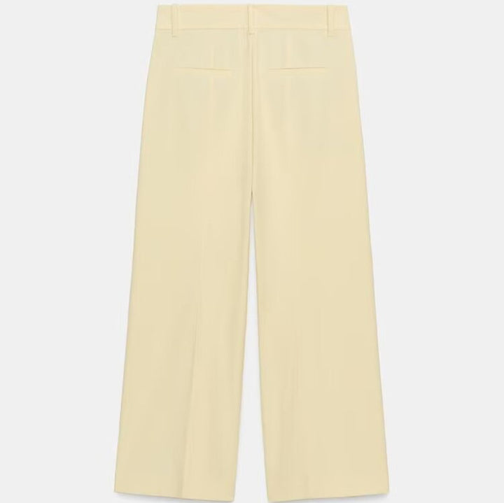 Damen Elegante High‑Waist Culotte‑Hose mit Bügelfalte und verdecktem Reißverschluss Drune