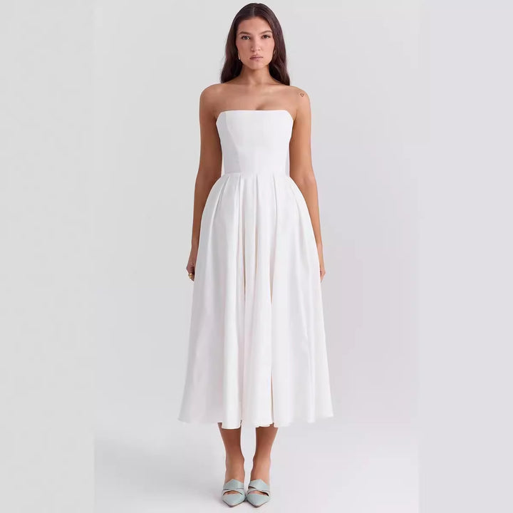Damen elegantes corsagenfreies Abendkleid Drune
