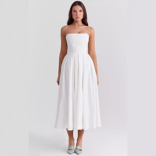 Damen elegantes corsagenfreies Abendkleid Drune