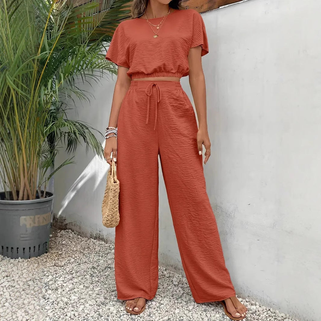 Damen lässiges Two-Piece Lounge-Set Drune