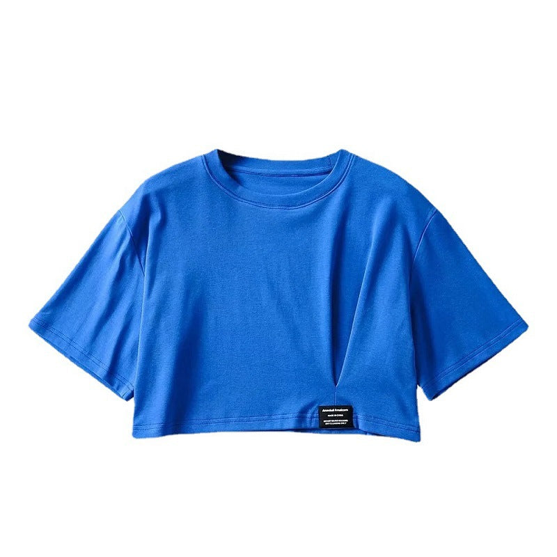 Damen Cropped T-Shirt mit lässigem Schnitt und modernen Details
