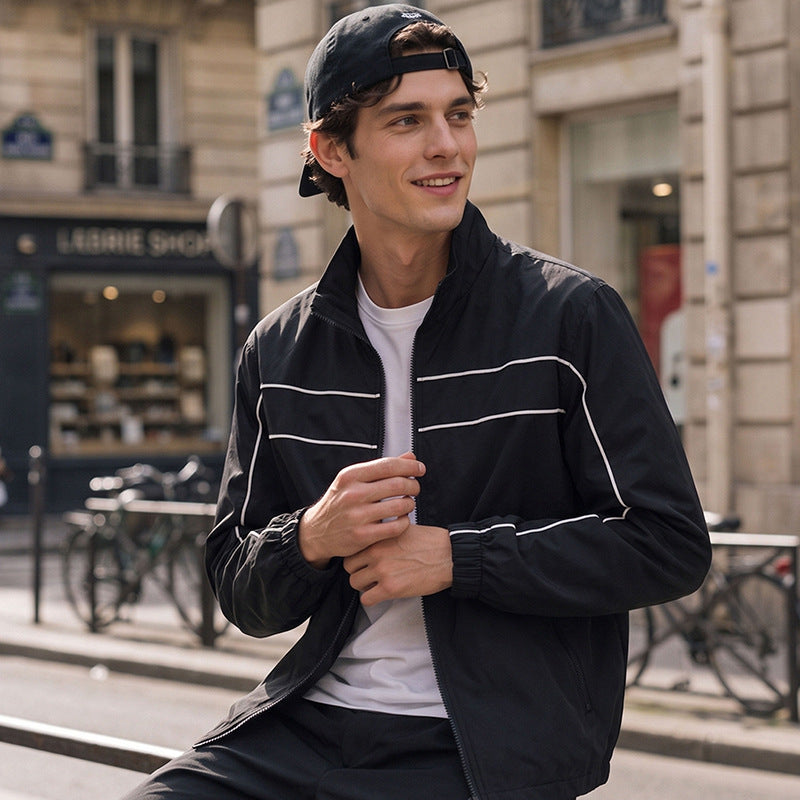 Herren Sportliche Übergangsjacke mit reflektierenden Einsätzen Drune