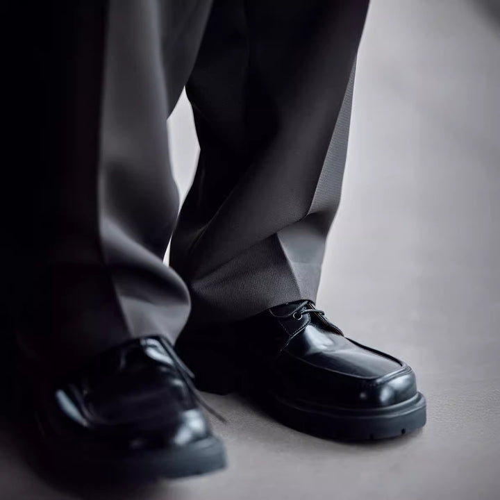 Herren Weite Chino-Hose mit Bundfalten und lockerem Schnitt Drune
