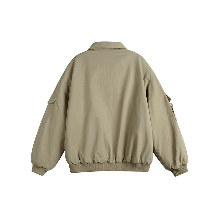 Unisex Boxy Utility-Blousonjacke mit Zip-Details und funktionalen Pattentaschen Drune