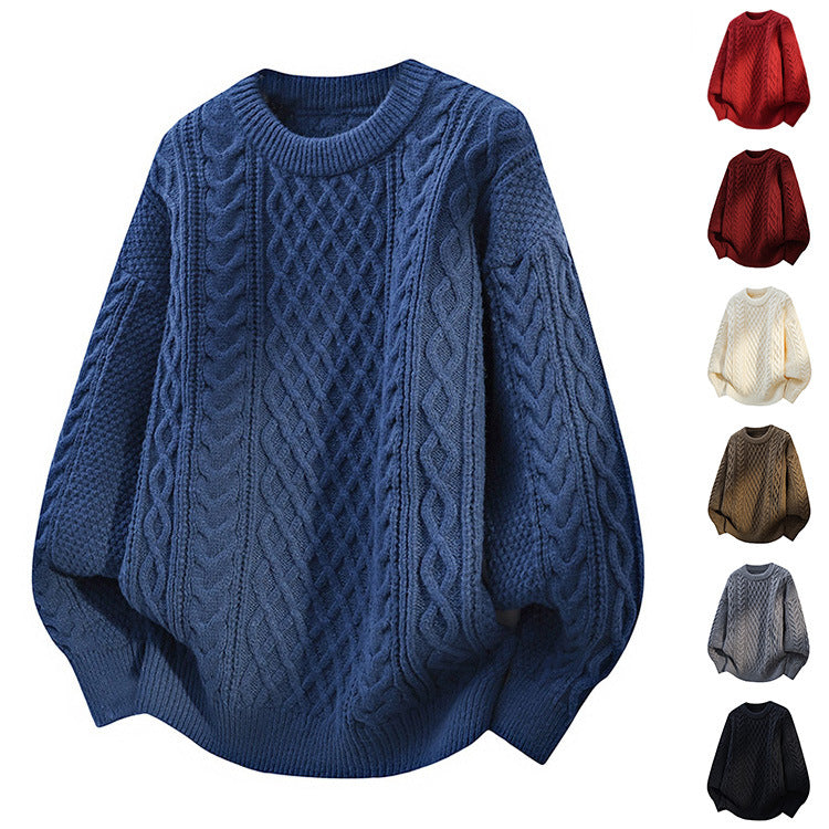 Damen Grobstrickpullover mit Zopfmuster Drune