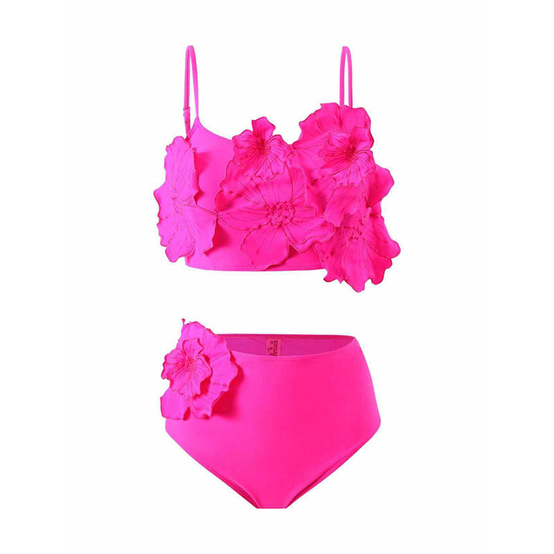 Damen Floral Bikini mit voluminösem Blüten-Design Drune