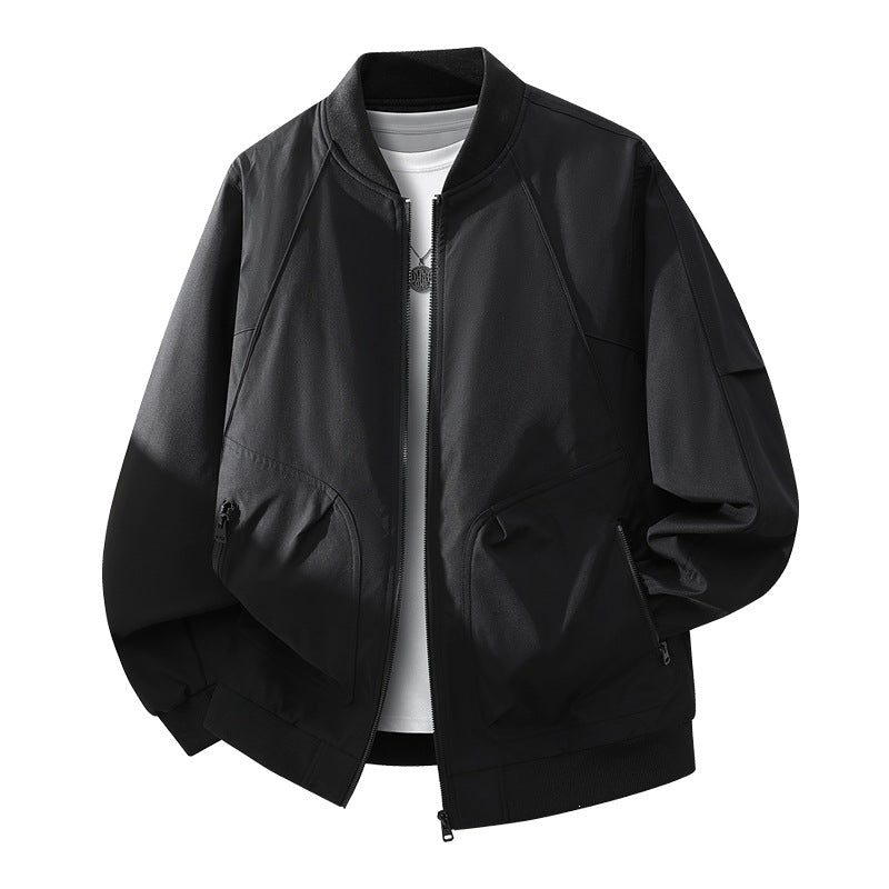 Herren Modische Bomberjacke mit Innenfutter Drune