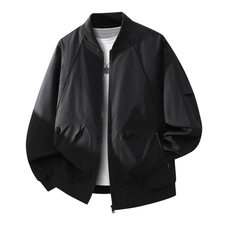 Herren Modische Bomberjacke mit Innenfutter Drune