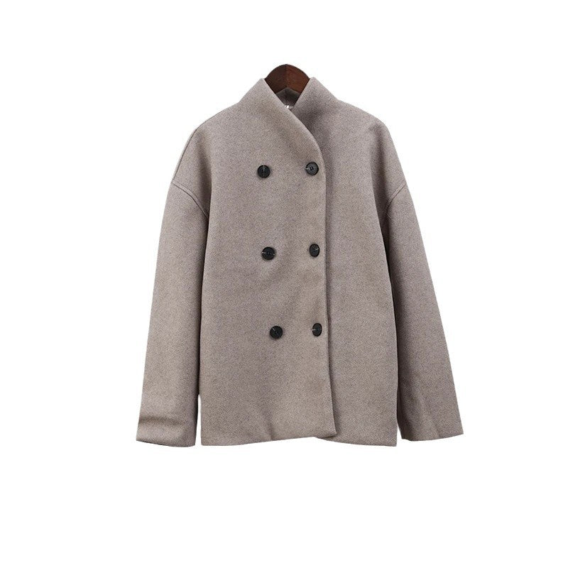 Damen Oversized Wolljacke im modernen Stil Drune
