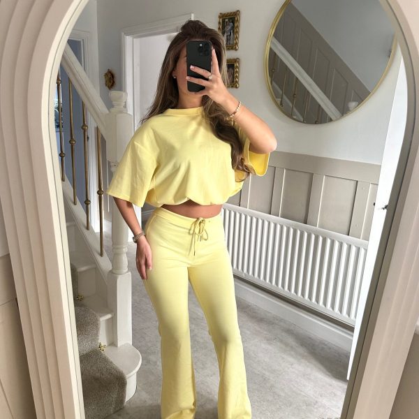 Damen Lässige Strick Lounge-Kombination mit weitem Schnitt und eleganten Details