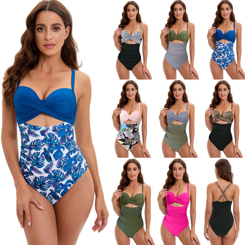 Damen Hochtaillierter Bikini mit modischem Twist-Design Drune