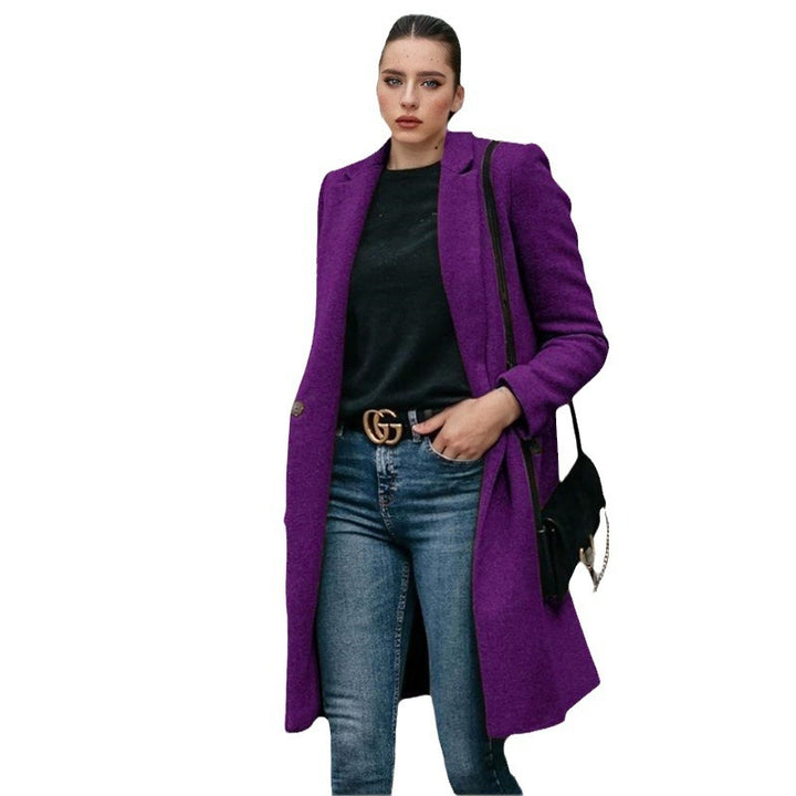 Damen elegante und bequeme Wollmantel Drune