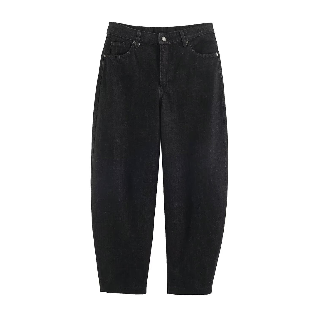 Damen Hochtaillierte Relaxed‑Fit Jeans mit konischem Bein Drune